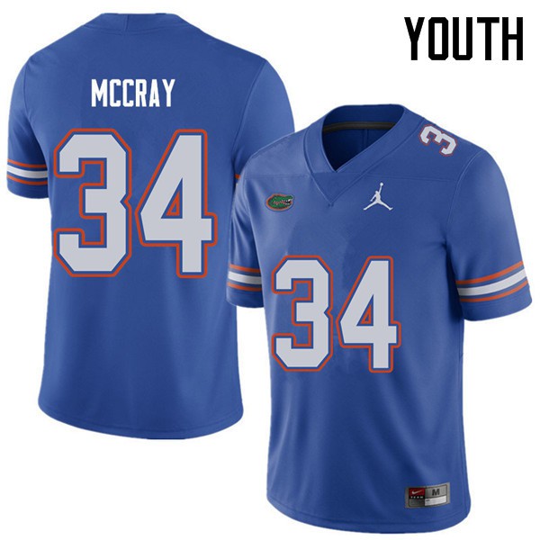 Jordan Brand Youth #34 Lerentee McCray Florida Gators College Football Jersey Royal